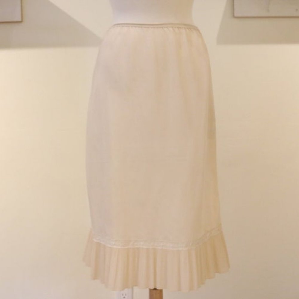 White Accordion Pleat Slip
